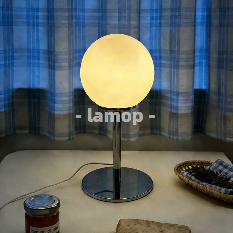 Desk Lamp Led - Lampada da Tavolo a Globo Cromato