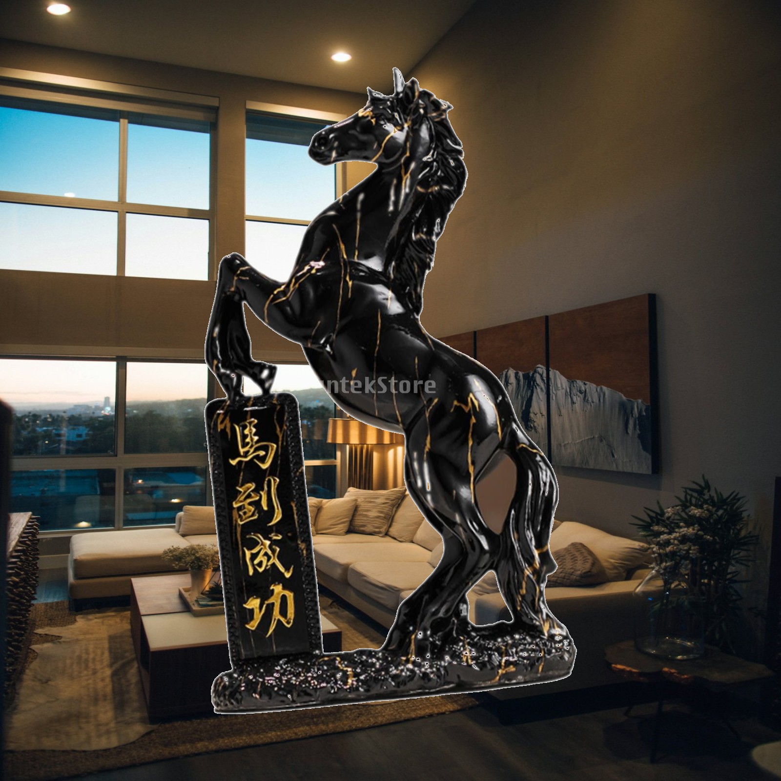 Home Office Representative - Statua di Cavallo in Resina, Decorazione