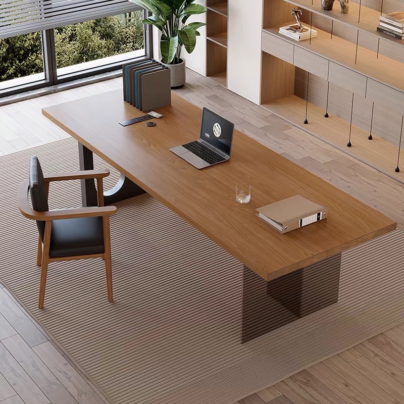 Home Office In Living Room - Scrivania Flottante in Acrilico e Legno