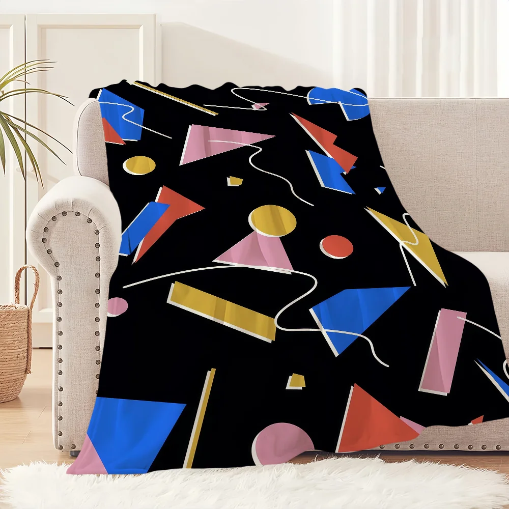 Home Office Cozy - Coperta da tiro Memphis Art, morbida