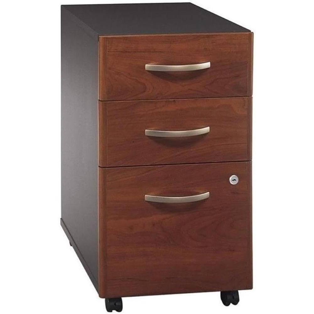 Drawer Pedestal Cabinet - Armadietto mobile su piedi, finitura ciliegio,