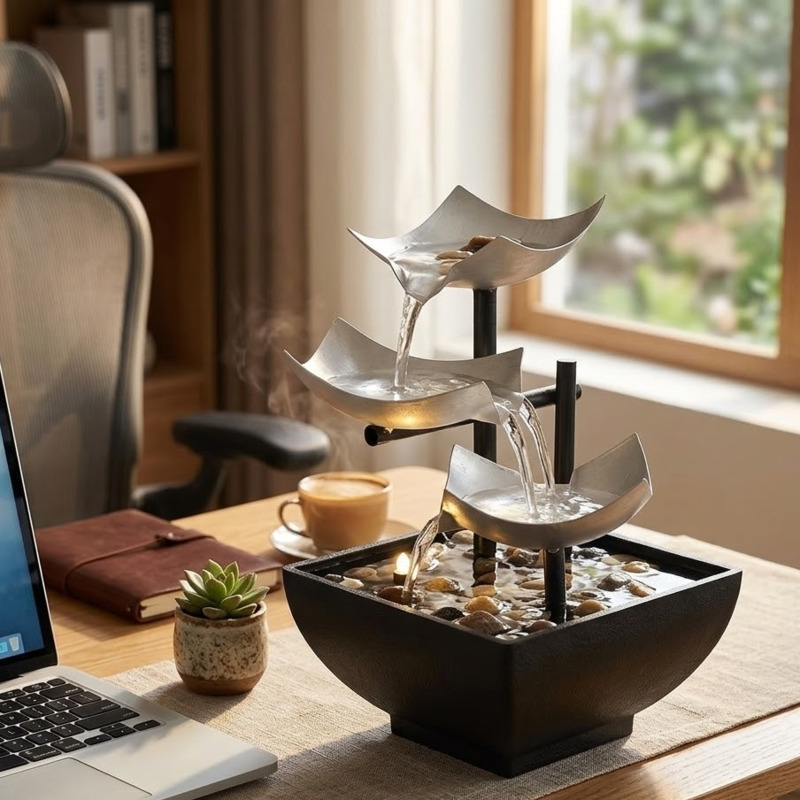 Home Office Cozy - Fontana da Tavolo Ornamentale per Interni,