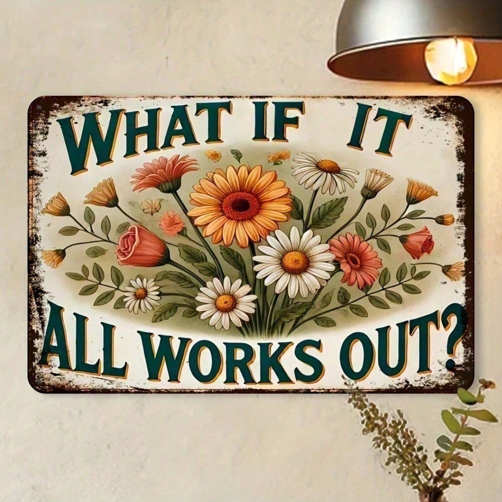 Home Office What Is It - Targa Vintage in Metallo 'Cosa se