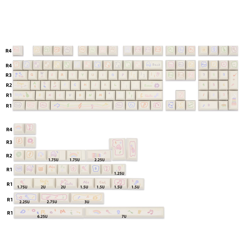 142 tasti Nota musicale PBT Ke - Home Office Layout recensione e prezzo