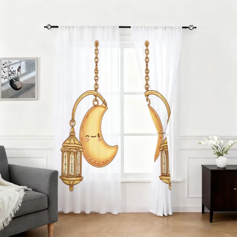 2 Pezzi Tende Trasparenti con  - Home Office Lamp recensione e prezzo