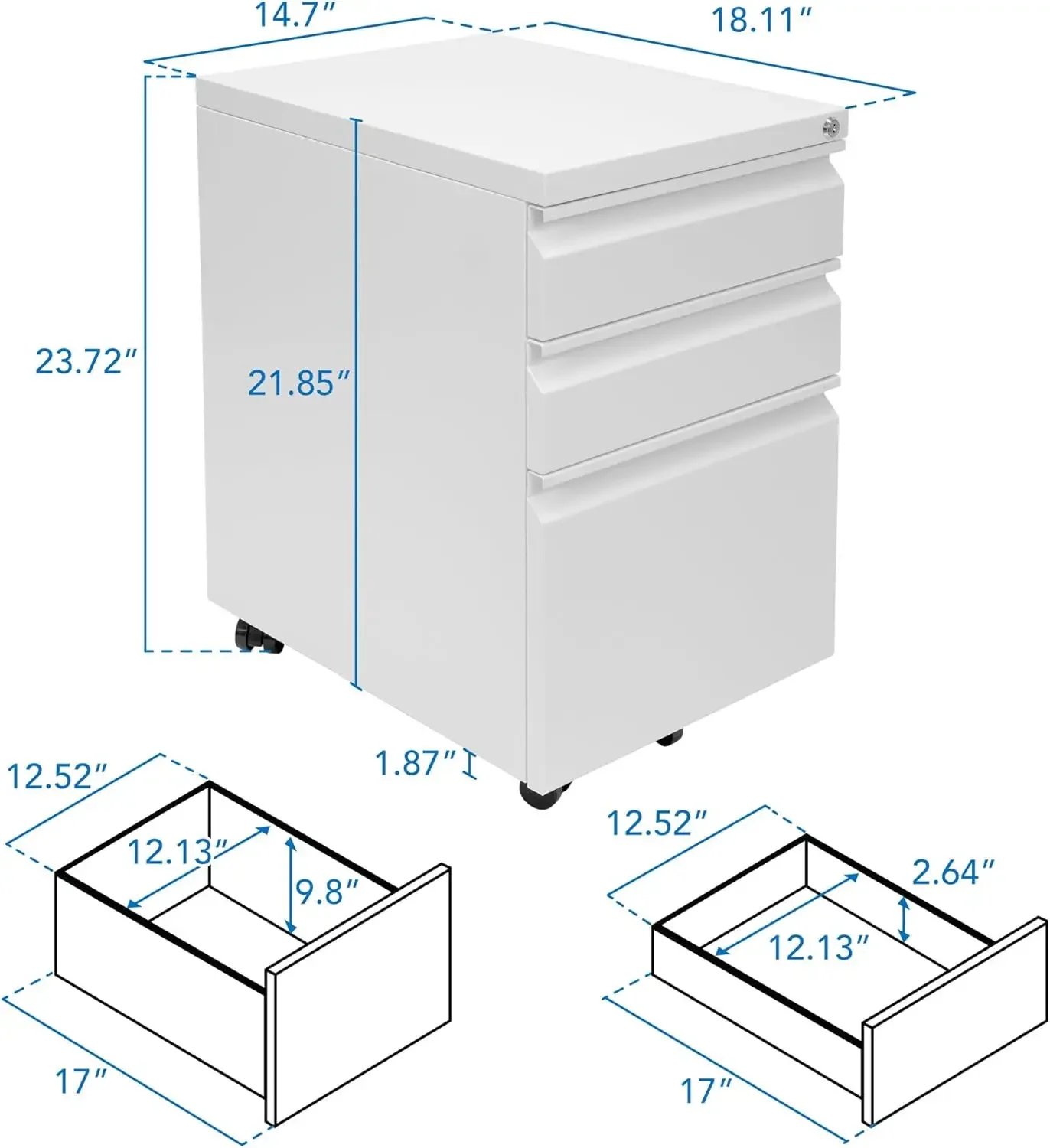 Armadietto Portadocumenti Moun - Drawer Pedestal Cabinet recensione e prezzo