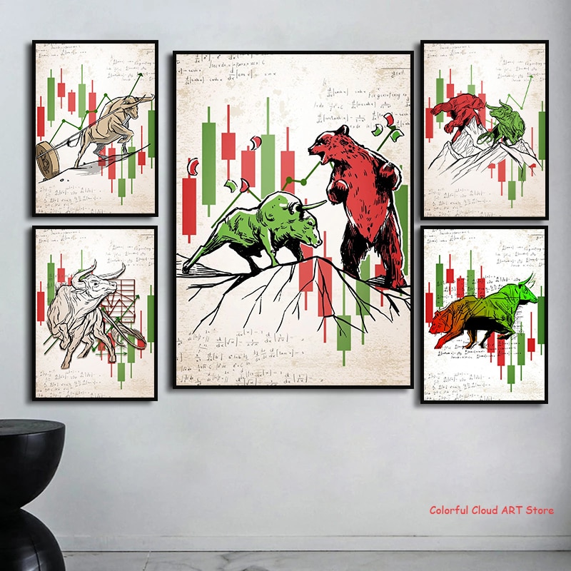 Wall Street Bull Bear Market C - Home Office Marketing recensione e prezzo