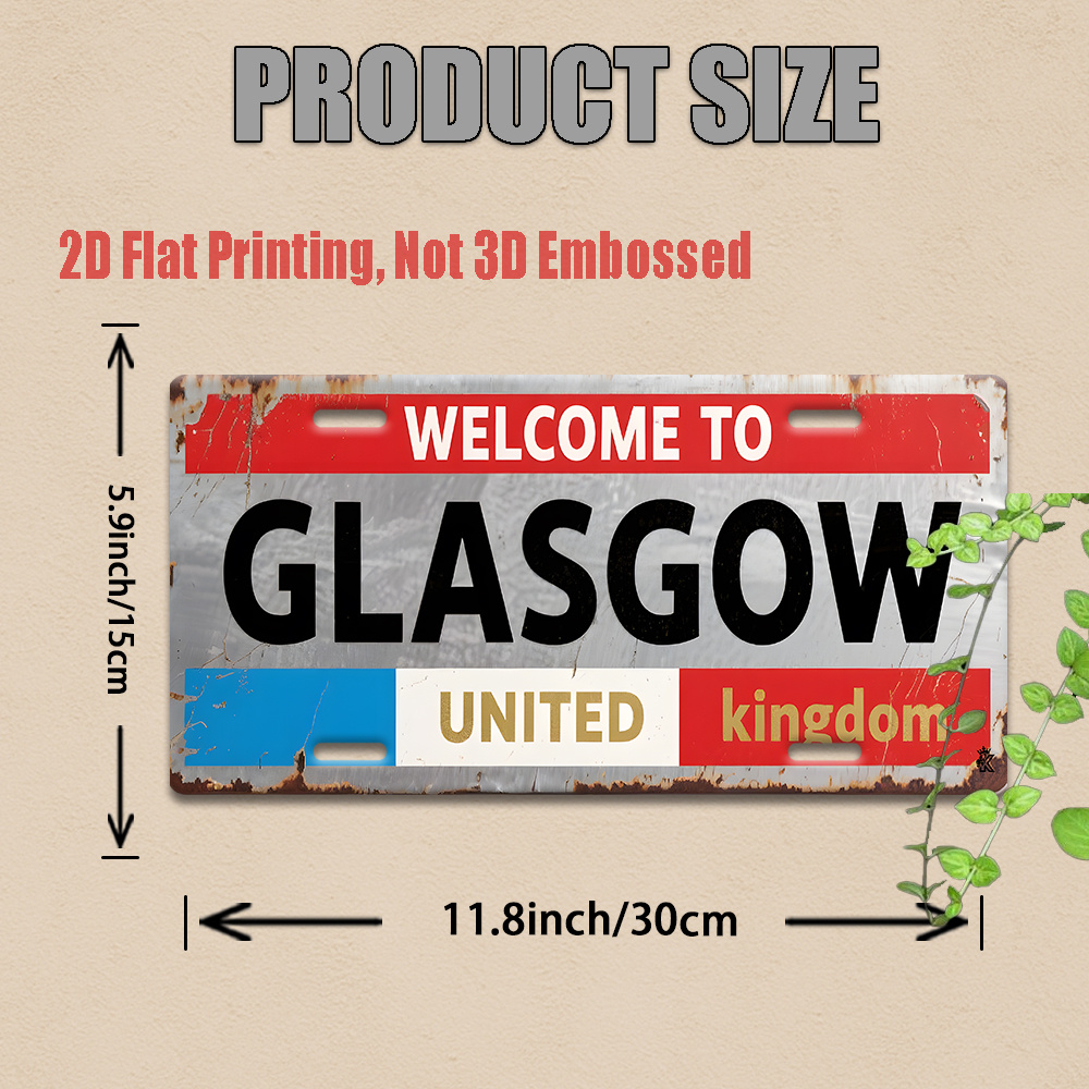 Targa in metallo - Decorazione - Home Office In Glasgow recensione e prezzo
